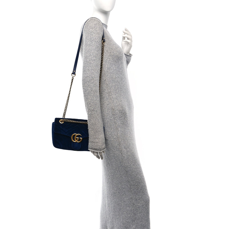 Gucci Velvet Matelasse Small Gg Marmont