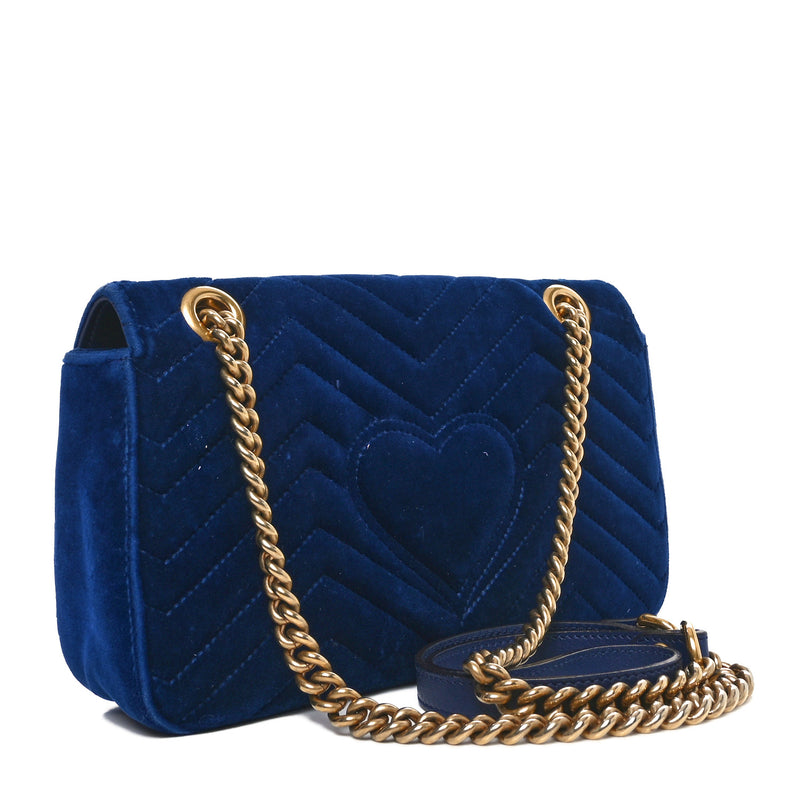 Gucci Velvet Matelasse Small Gg Marmont