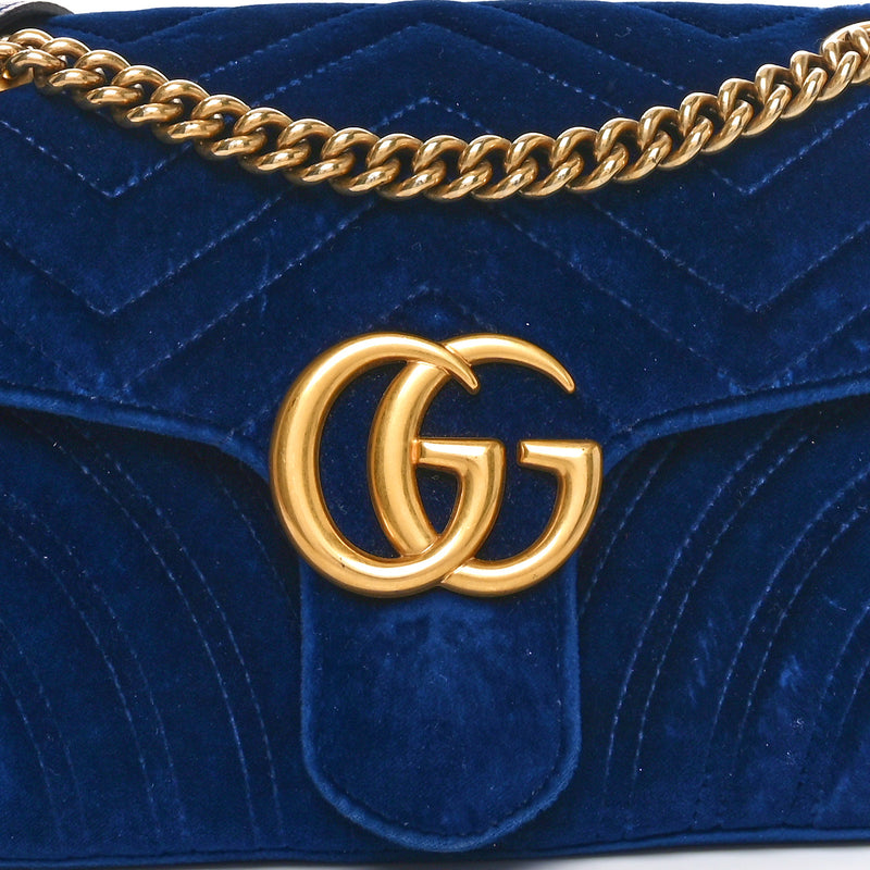 Gucci Velvet Matelasse Small Gg Marmont