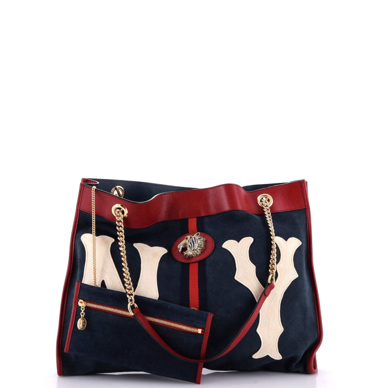 Gucci Rajah Chain Tote Suede With