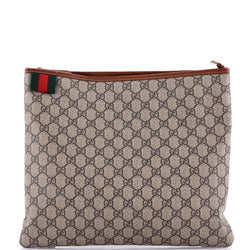 Gucci Web Loop Flat Messenger Gg Coated