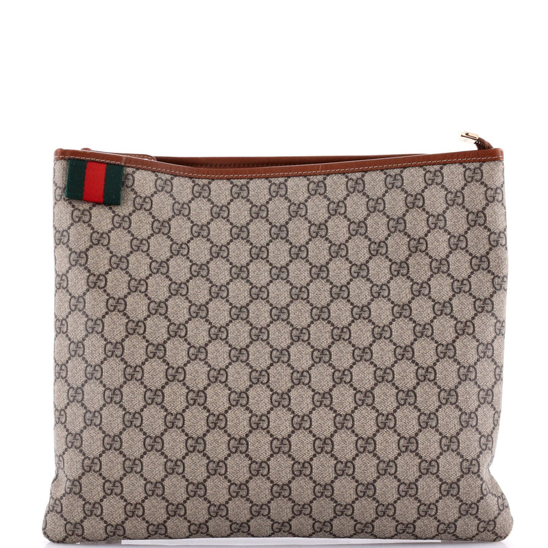 Gucci Web Loop Flat Messenger Gg Coated
