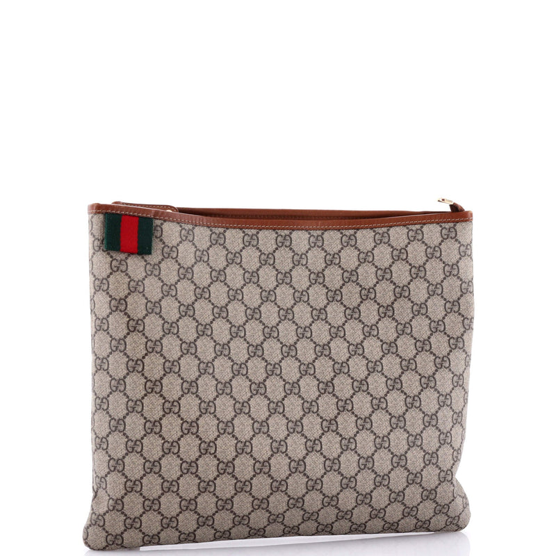 Gucci Web Loop Flat Messenger Gg Coated