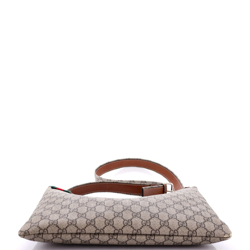 Gucci Web Loop Flat Messenger Gg Coated