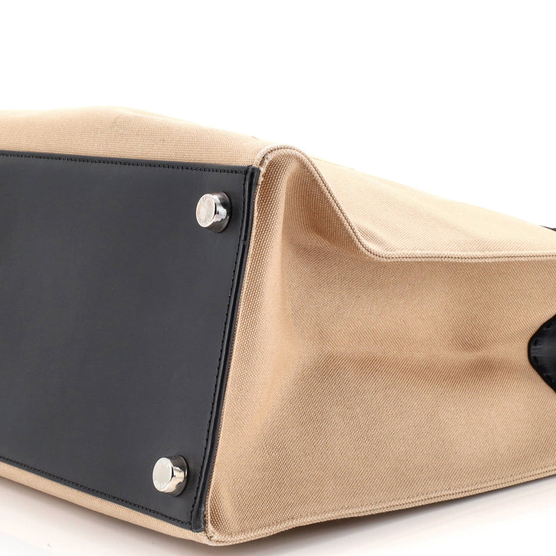 Fendi Cut Out Handle Shopper Tote Canvas