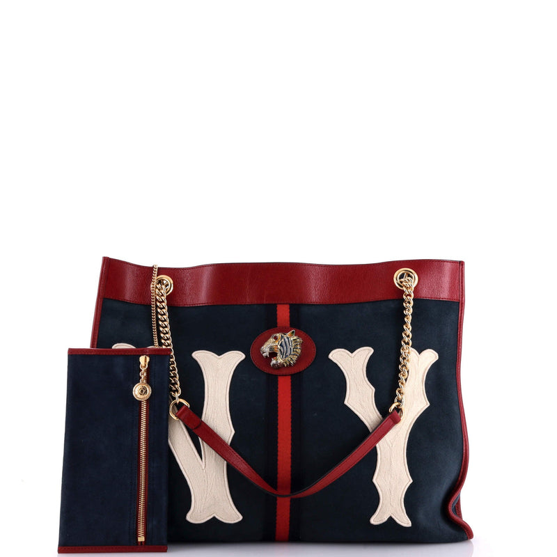 Gucci Rajah Chain Tote Suede With