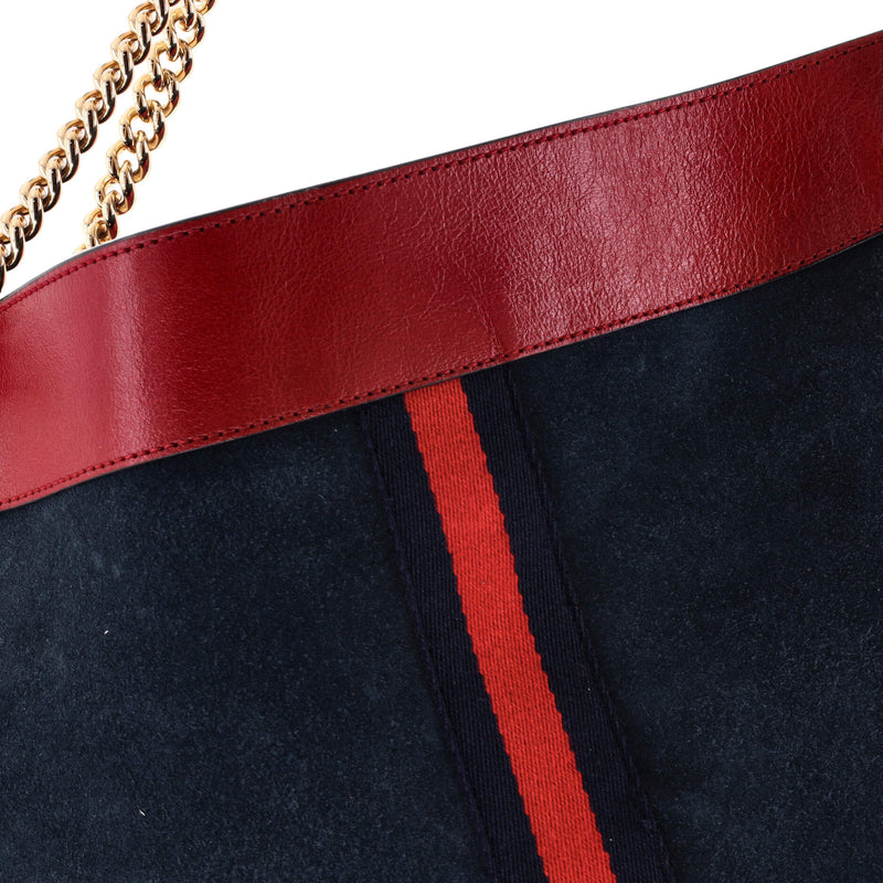 Gucci Rajah Chain Tote Suede With