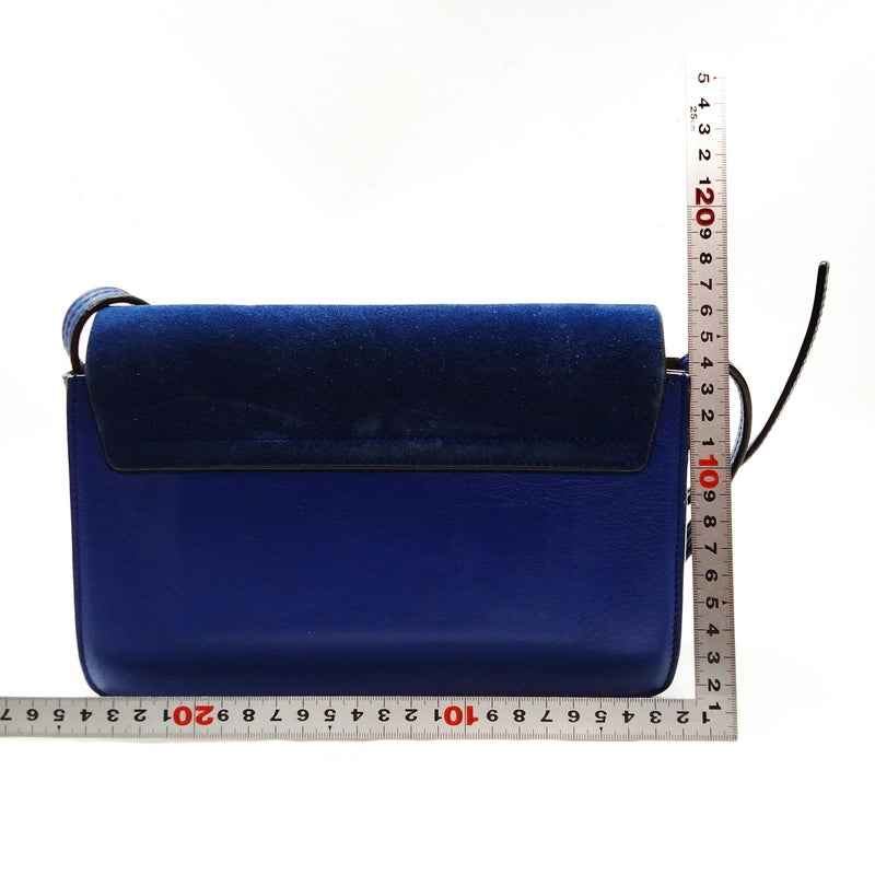 Chloe Crossbody Bag Blue Suede Leather