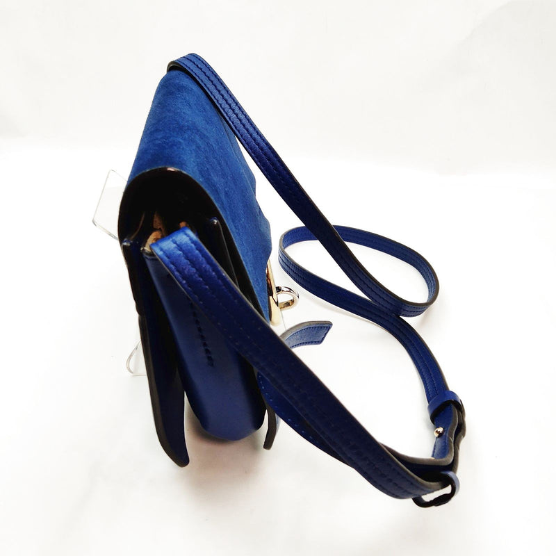 Chloe Crossbody Bag Blue Suede Leather