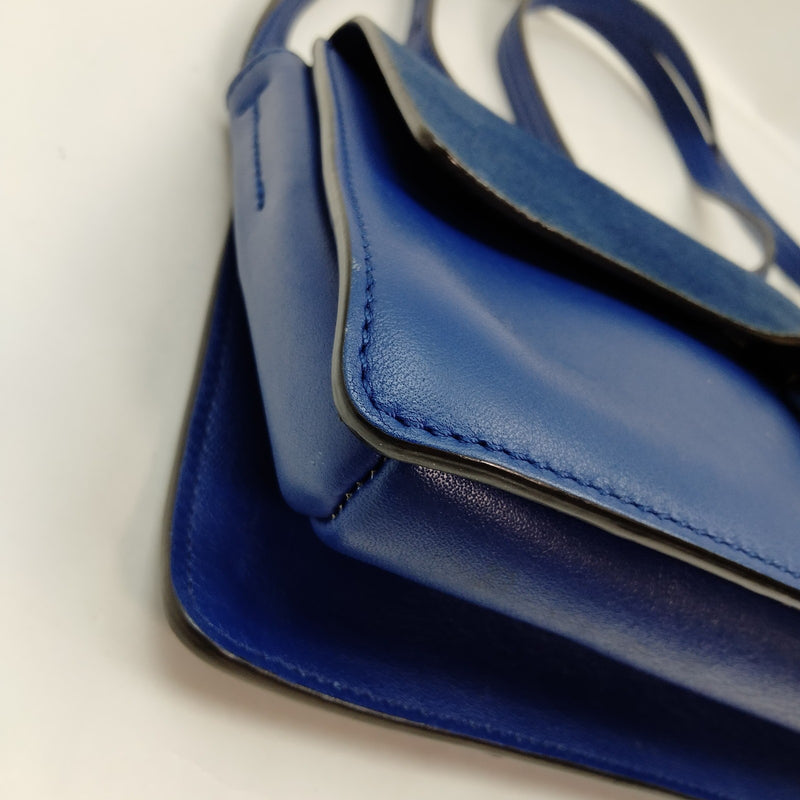 Chloe Crossbody Bag Blue Suede Leather
