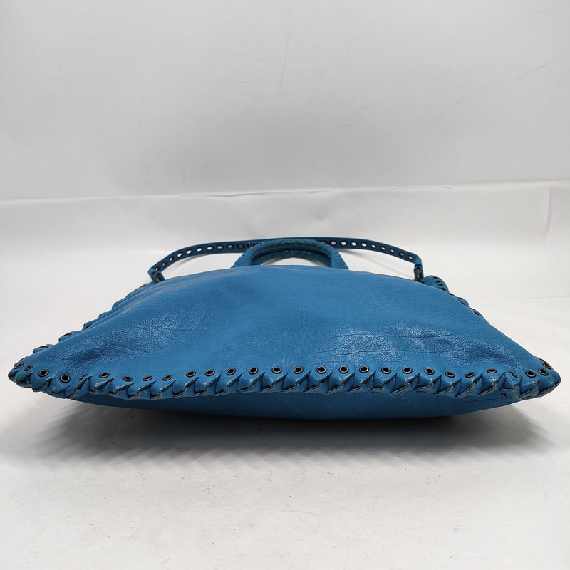 Bottega Veneta Hand Bag Blue Leather
