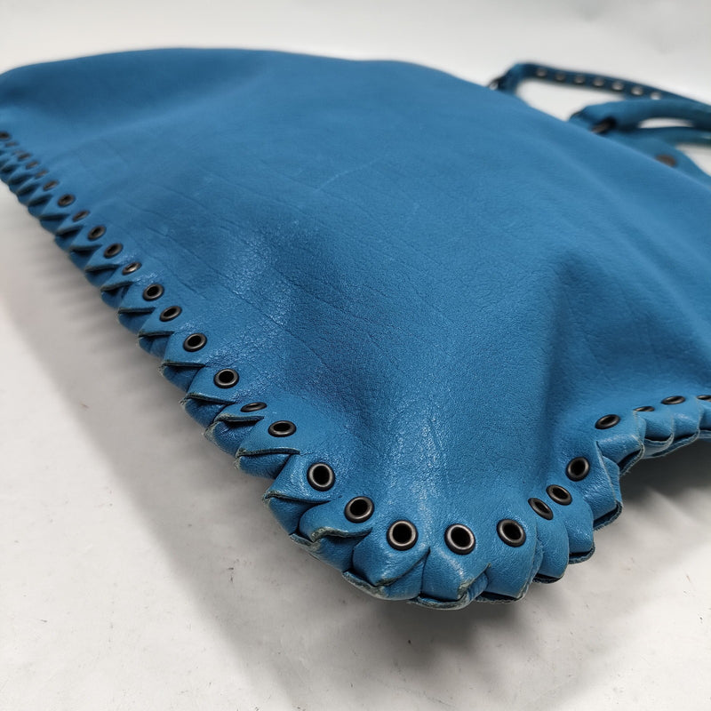 Bottega Veneta Hand Bag Blue Leather