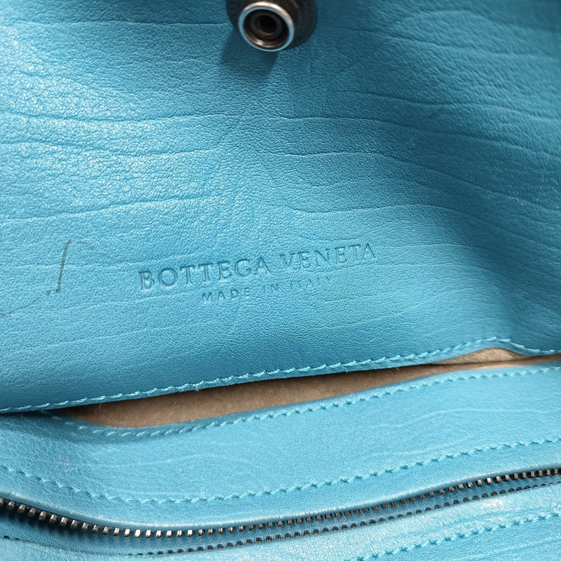 Bottega Veneta Hand Bag Blue Leather