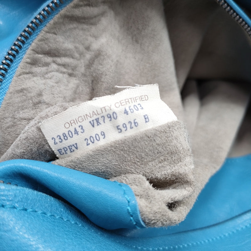 Bottega Veneta Hand Bag Blue Leather