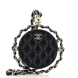 Chanel Frame Chain Around Round Clutch
