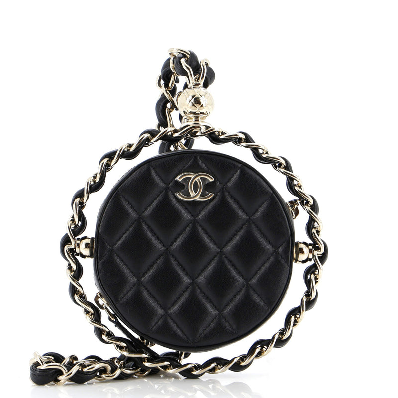Chanel Frame Chain Around Round Clutch