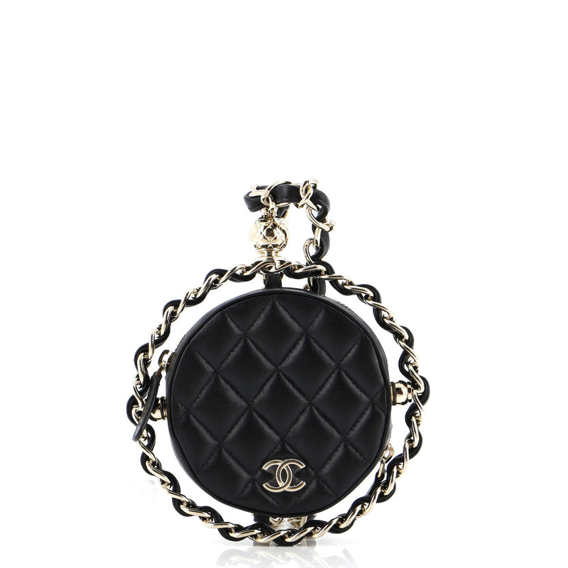 Chanel Frame Chain Around Round Clutch