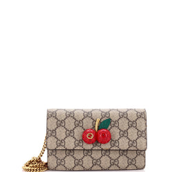 Gucci Cherries Wallet On Chain Gg Coated