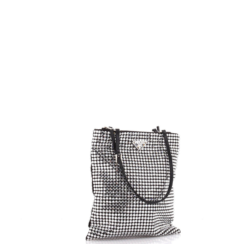 Prada Convertible Open Tote Crystal