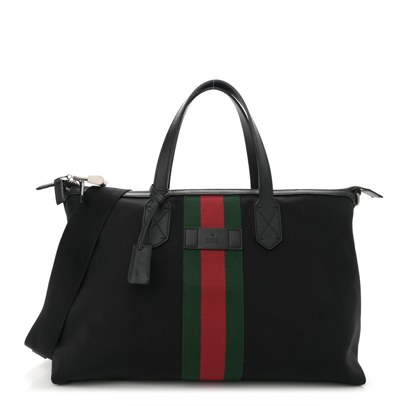Gucci Techno Canvas Web Duffle Black