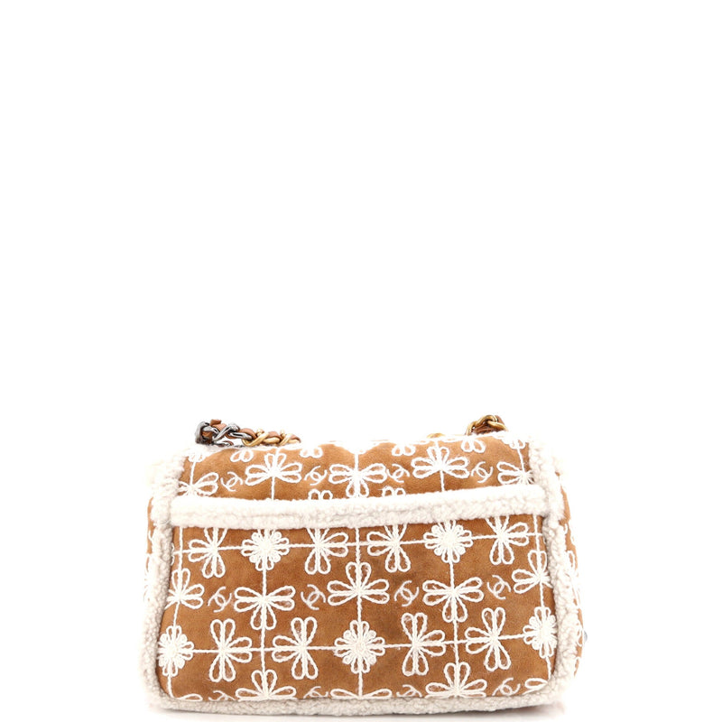 Chanel 19 Flap Bag Embroidered Suede