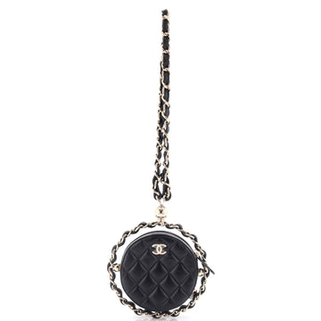 Chanel Frame Chain Around Round Clutch