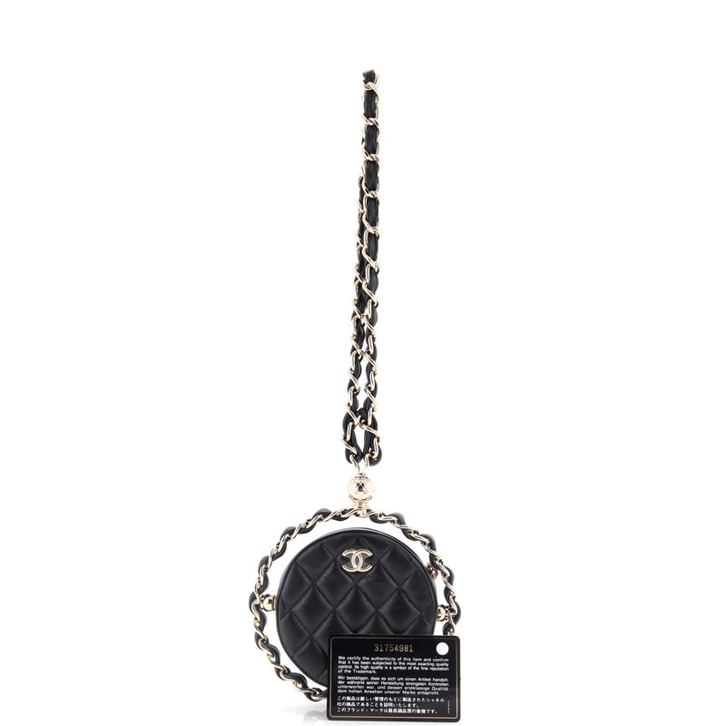 Chanel Frame Chain Around Round Clutch