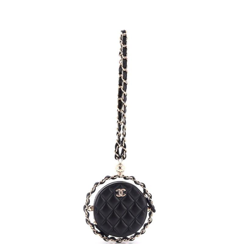 Chanel Frame Chain Around Round Clutch