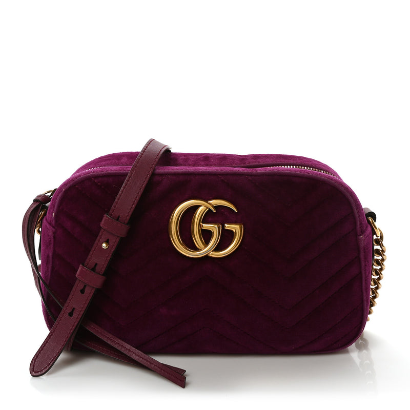 Gucci Velvet Matelasse Small Gg Marmont