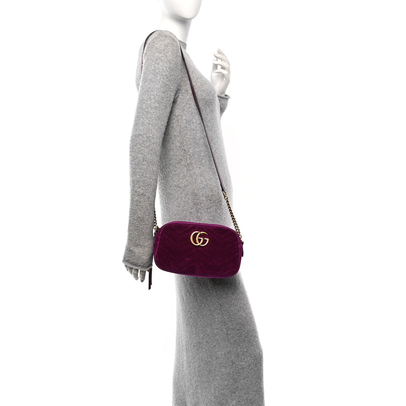Gucci Velvet Matelasse Small Gg Marmont