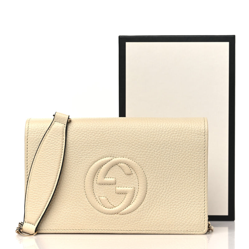 Gucci Pebbled Calfskin Soho Wallet On