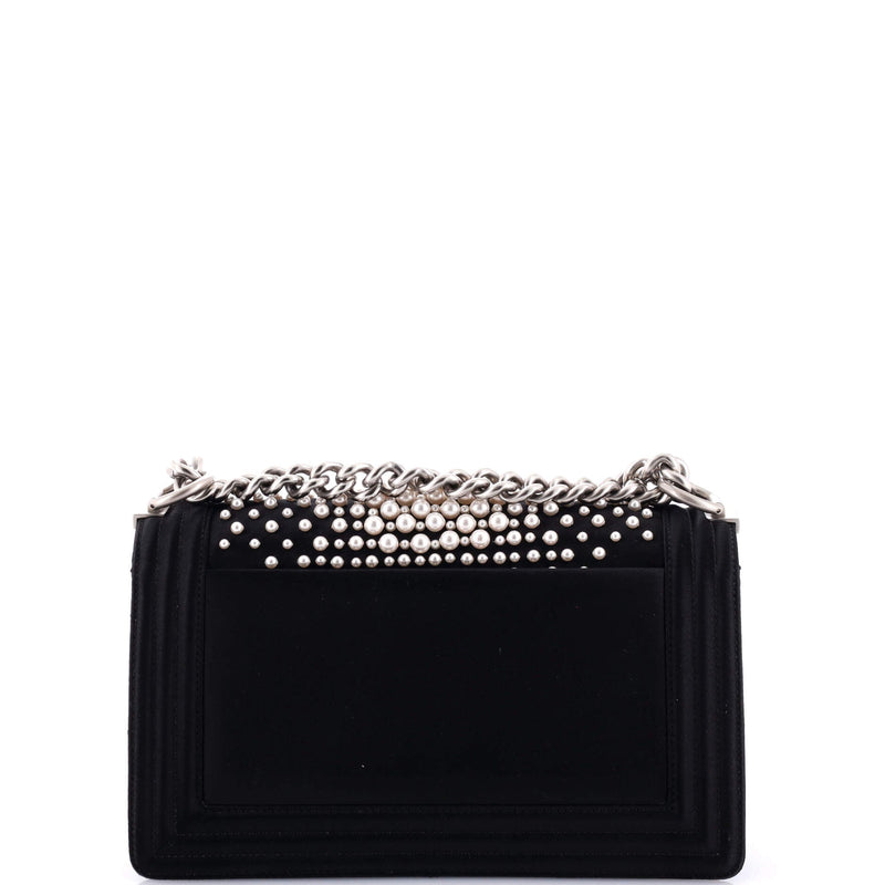 Chanel Boy Flap Bag Pearl Embellished