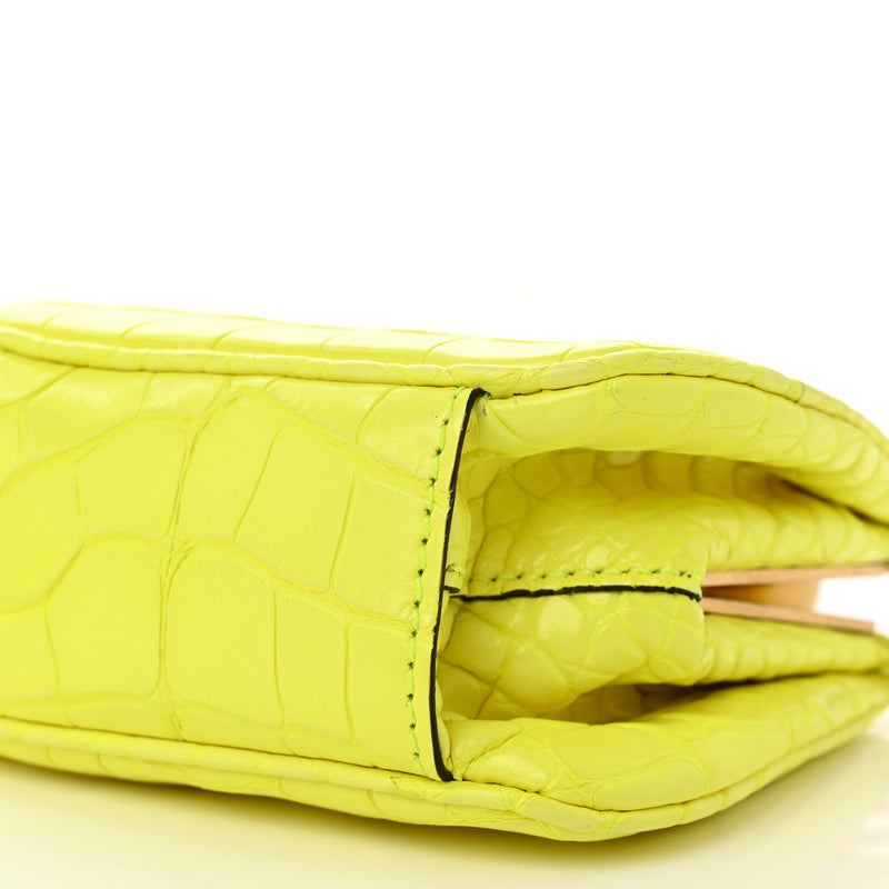 Burberry Alligator Mini Frame Bag Neon