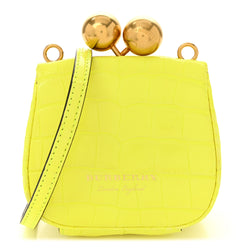Burberry Alligator Mini Frame Bag Neon