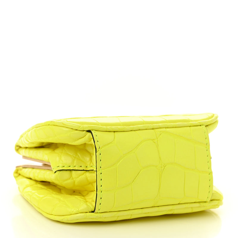 Burberry Alligator Mini Frame Bag Neon