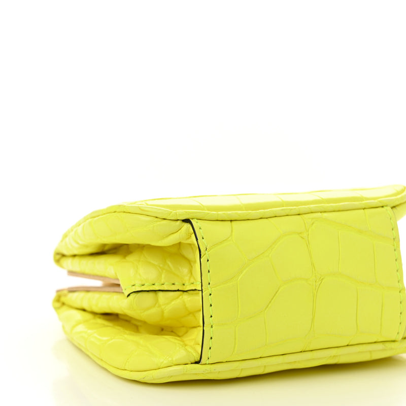 Burberry Alligator Mini Frame Bag Neon