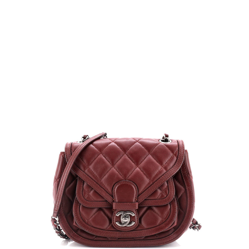 Chanel Saddle Bag Quilted Calfskin Small