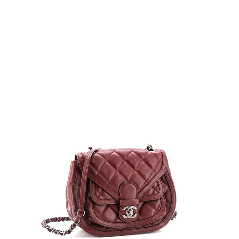 Chanel Saddle Bag Quilted Calfskin Small