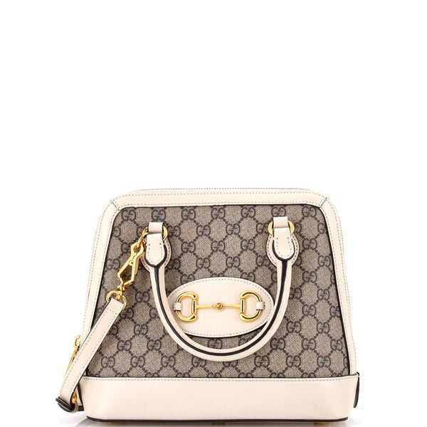 Gucci Horsebit Top Handle Bag Gg Coated