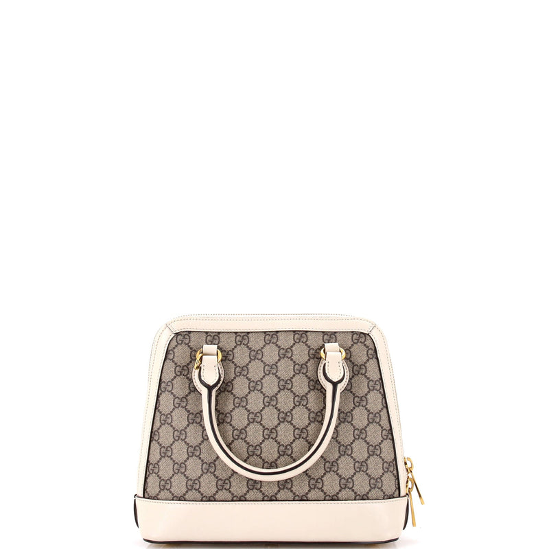 Gucci Horsebit Top Handle Bag Gg Coated