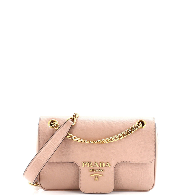 Prada Pattina Flap Shoulder Bag Saffiano