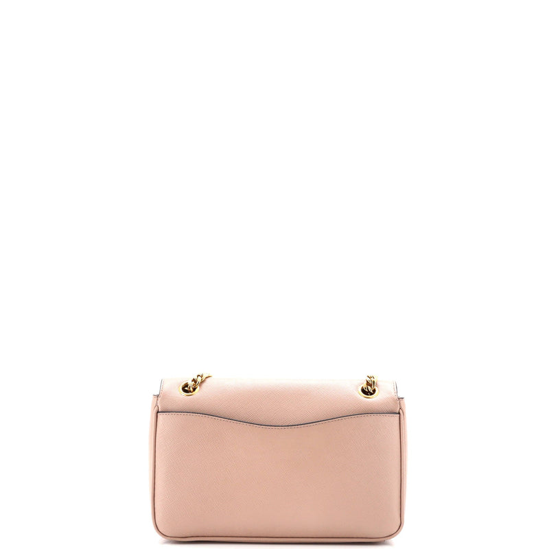 Prada Pattina Flap Shoulder Bag Saffiano