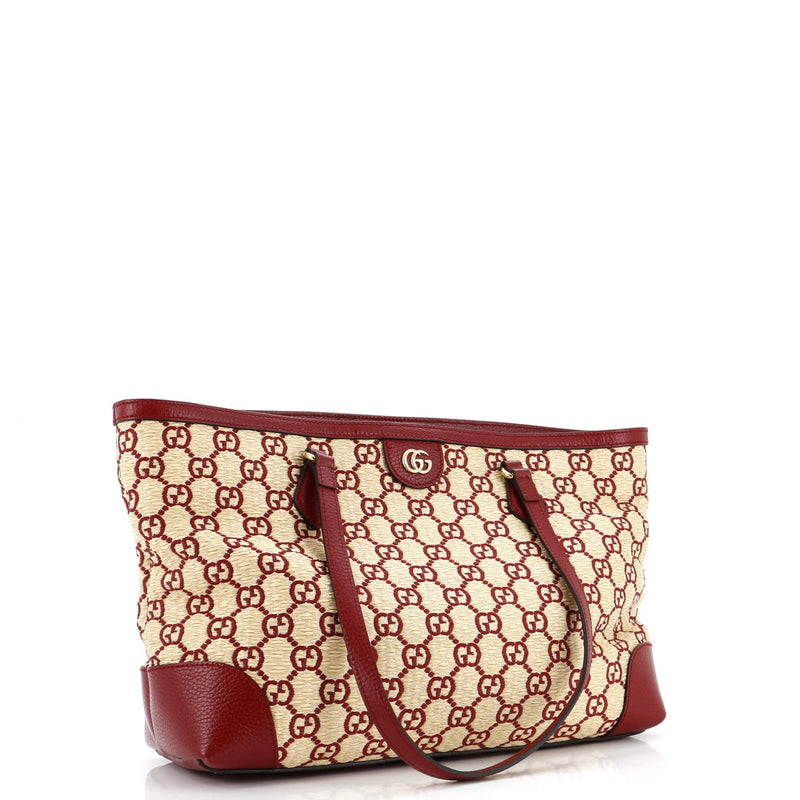 Gucci Ophidia Shopping Tote Gg Raffia