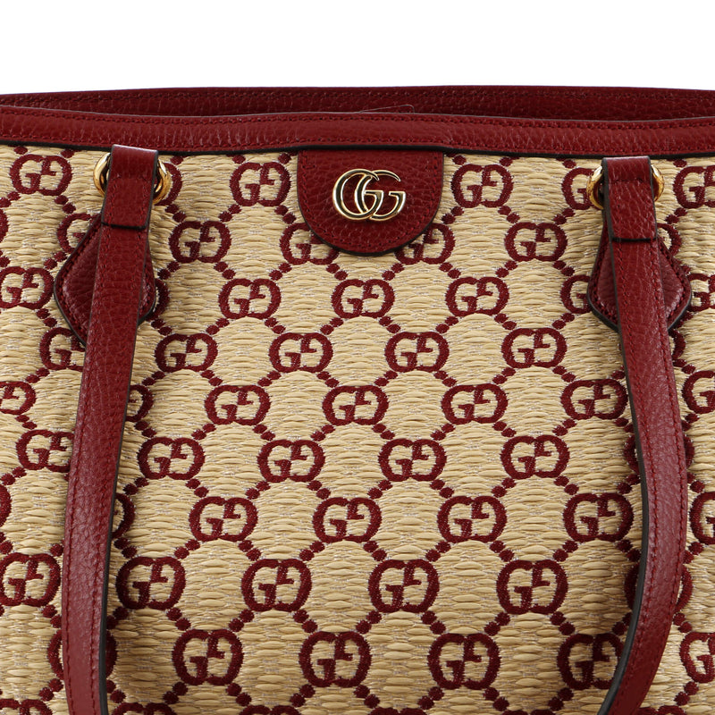 Gucci Ophidia Shopping Tote Gg Raffia