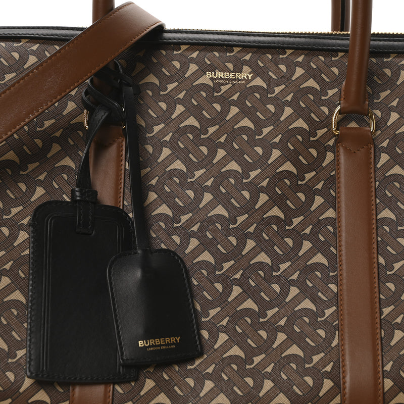 Burberry E-Canvas Duffle Bag Brown