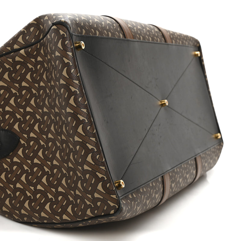 Burberry E-Canvas Duffle Bag Brown