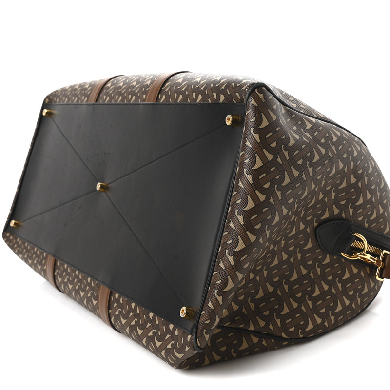 Burberry E-Canvas Duffle Bag Brown