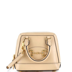 Gucci Horsebit Top Handle Bag Leather
