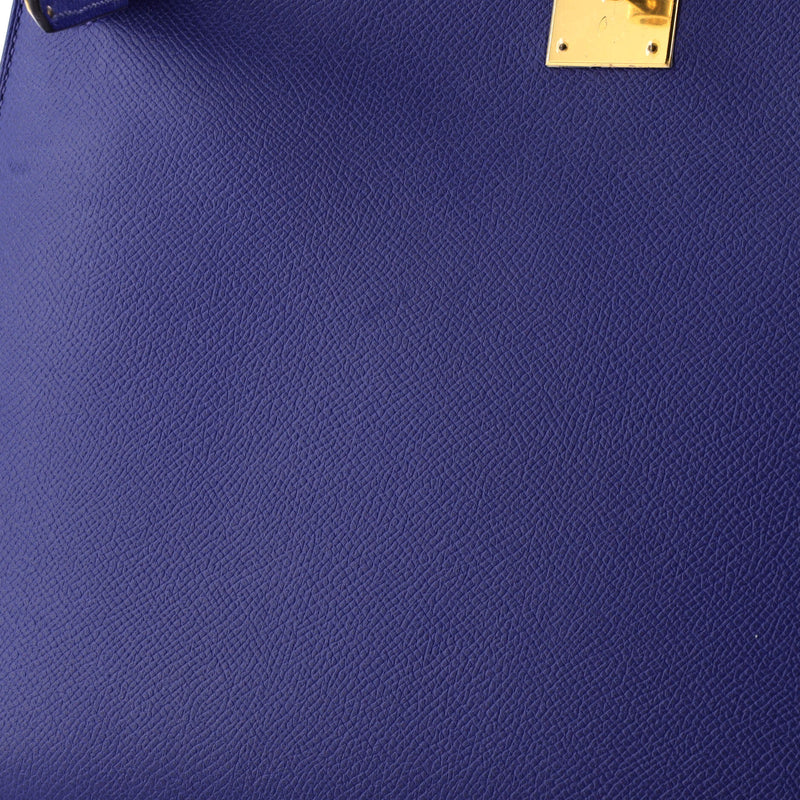 Hermes Kelly Handbag Bleu Electrique