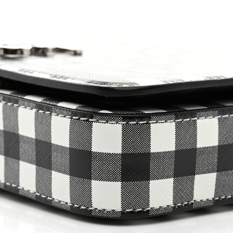Burberry Calfskin Gingham Print Small